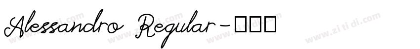 Alessandro Regular字体转换